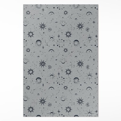 Tapijt vinyl Ruimte manen zonnen sterren vintage