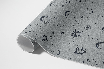 Tapijt vinyl Ruimte manen zonnen sterren vintage