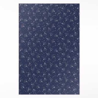 Tapijt vinyl Ginkgobladeren in een boho vintage stijl