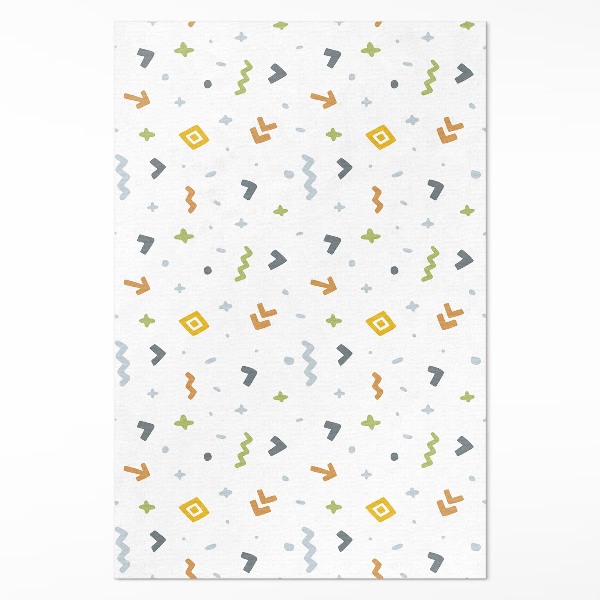 Vinyl tapijt Pastelkleurige iconen en vormen in boho-stijl