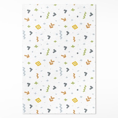 Vinyl tapijt Pastelkleurige iconen en vormen in boho-stijl