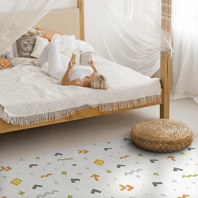 Vinyl tapijt Pastelkleurige iconen en vormen in boho-stijl