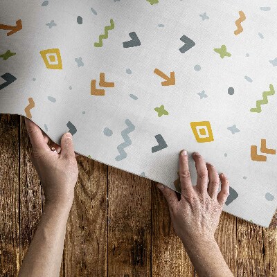 Vinyl tapijt Pastelkleurige iconen en vormen in boho-stijl