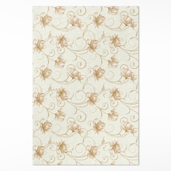 Vinyl tapijt Prachtige bloemen van planten in een decoratieve stijl