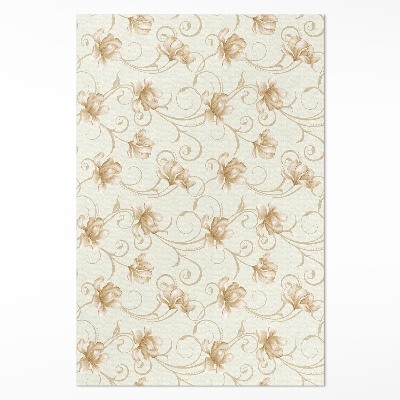 Vinyl tapijt Prachtige bloemen van planten in een decoratieve stijl