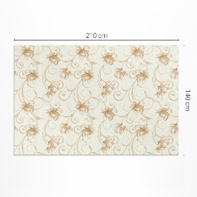 Vinyl tapijt Prachtige bloemen van planten in een decoratieve stijl