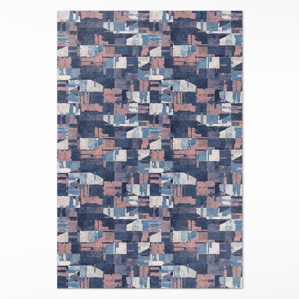 Vinyl vloerkleed Abstract mozaïek in vintage retrostijl