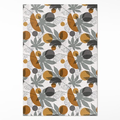 Vinyl tapijt Boho blad- en vormillustratie