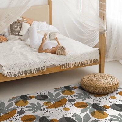 Vinyl tapijt Boho blad- en vormillustratie