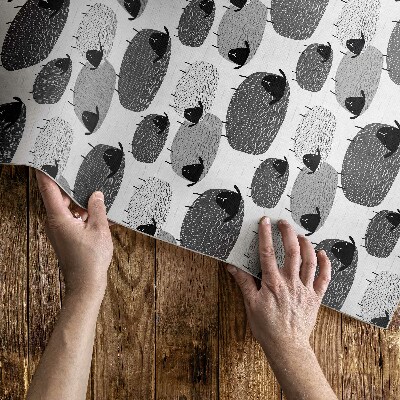 Vinyl vloerkleed Geschilderd schaap regelmatig patroon