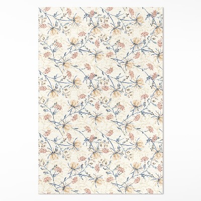 Tapijt vinyl Bloemenweide delicaat boho-patroon