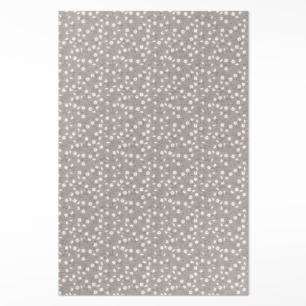 Vinyl vloerkleed Delicaat boho-patroon met wilde bloemenweide