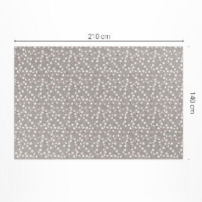 Vinyl vloerkleed Delicaat boho-patroon met wilde bloemenweide