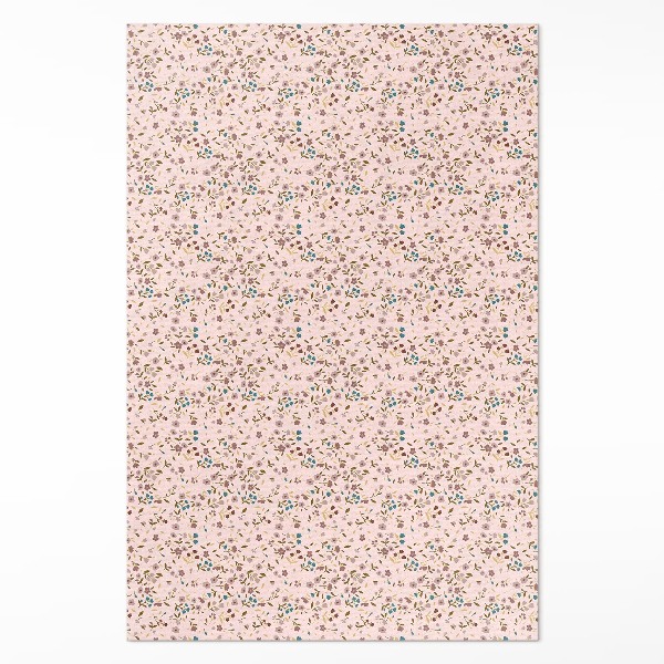 Vinyl vloerkleed Kleine bloemen in een veldweide, boho-stijl