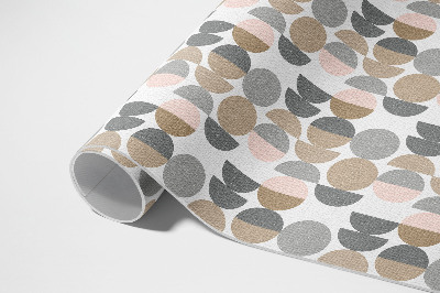 Vinyl tapijt Geometrisch retropatroon met cirkels en halve manen