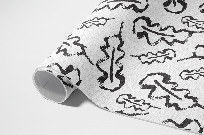 Vinyl vloerkleed Geschilderde bladeren in minimalistische stijl