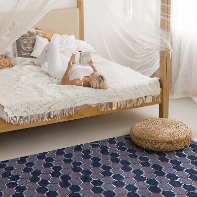 Vinyl tapijt 3D hexagons kleine mozaïek