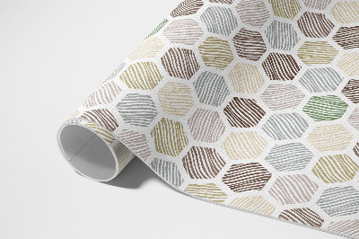 Vinyl vloerkleed Gepatroneerde zeshoeken in pastel boho-kleuren