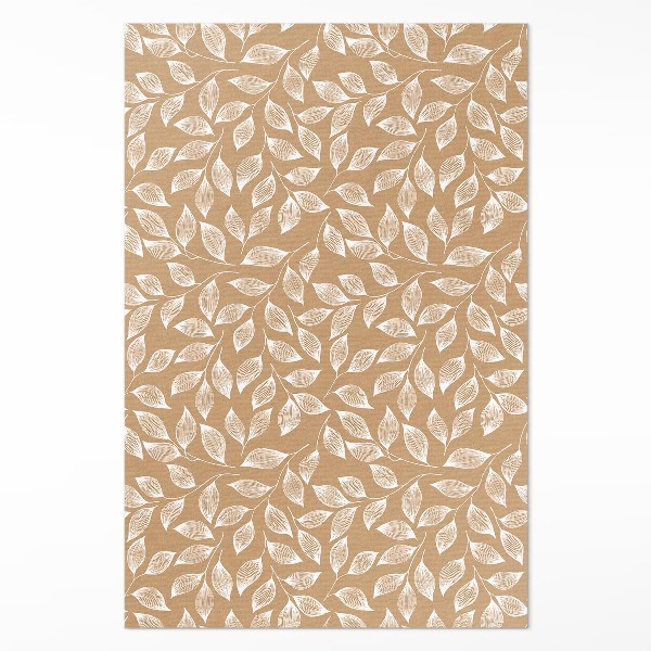 Vinyl tapijt Boho lineaire takjes met bladeren