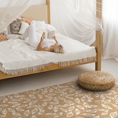 Vinyl tapijt Boho lineaire takjes met bladeren