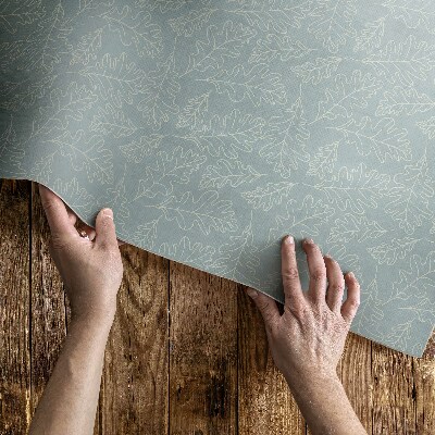 Vinyl tapijt Subtiele walnootbladeren in boho-stijl