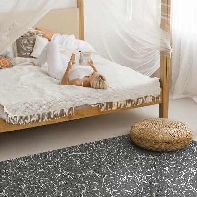 Tapijt vinyl Lineair bladeren boho-ontwerp