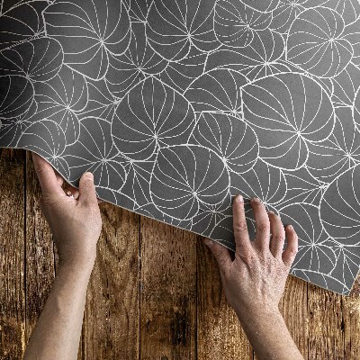 Tapijt vinyl Lineair bladeren boho-ontwerp