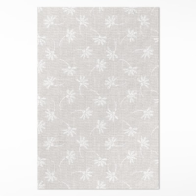 Vinyl vloerkleed Delicate Boho madeliefjes op stof