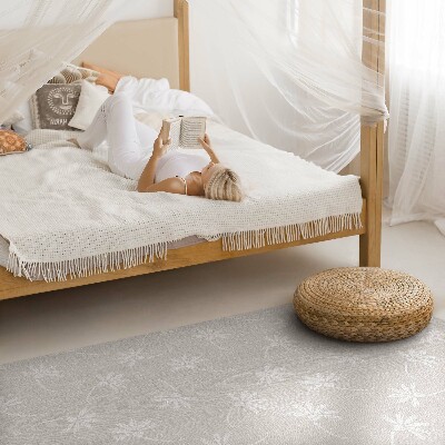 Vinyl vloerkleed Delicate Boho madeliefjes op stof