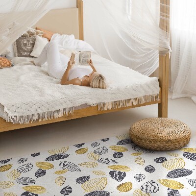 Tapijt vinyl Lichte en donkere bladeren in een modieus natuurpatroon