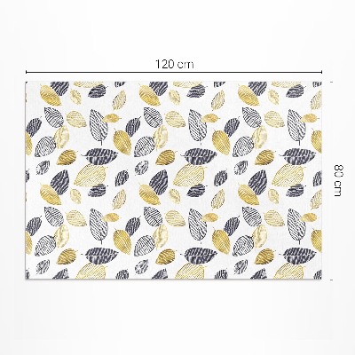 Tapijt vinyl Lichte en donkere bladeren in een modieus natuurpatroon