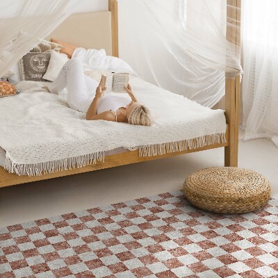 Vinyl vloerkleed Marmeren schaakbordsteenmozaïek