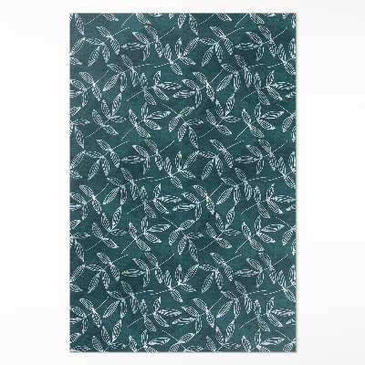 Vinyl vloerkleed Minimalistische boho-bladtakjes