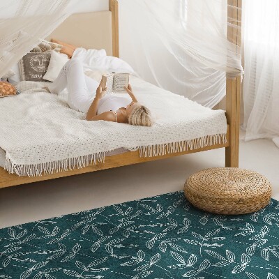 Vinyl vloerkleed Minimalistische boho-bladtakjes