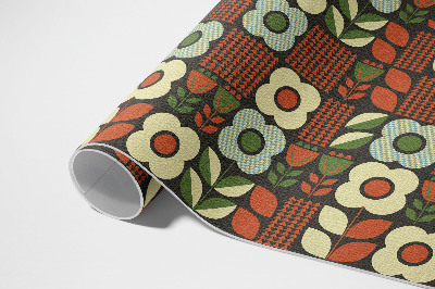 Tapijt vinyl Folkloristische illustratie van bloemen