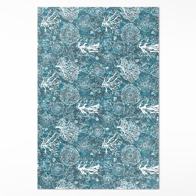 Vinyl vloerkleed Een patroon geïnspireerd door de zeeflora en -fauna