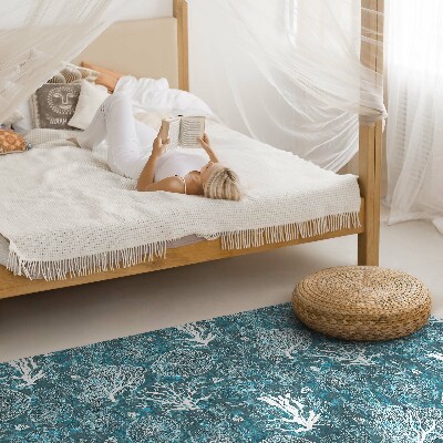 Vinyl vloerkleed Een patroon geïnspireerd door de zeeflora en -fauna