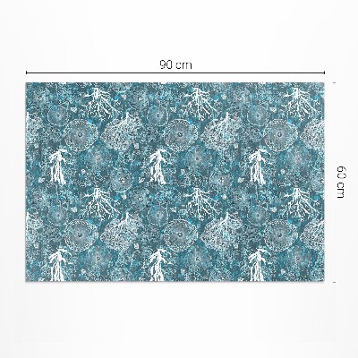 Vinyl vloerkleed Een patroon geïnspireerd door de zeeflora en -fauna