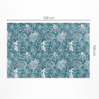 Vinyl vloerkleed Een patroon geïnspireerd door de zeeflora en -fauna