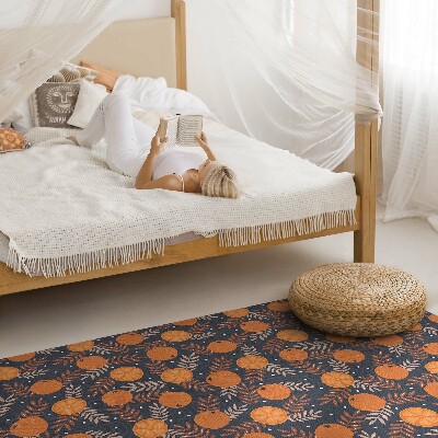 Vinyl vloerkleed Illustratie van sinaasappels en bladeren