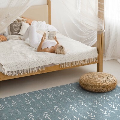 Vinyl vloerkleed Minimalistische illustratie van takjes en bladeren