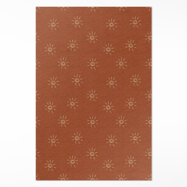 Vinyl vloerkleed Zonnepatroon, boho vintage stijl