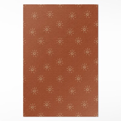 Vinyl vloerkleed Zonnepatroon, boho vintage stijl