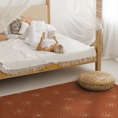 Vinyl vloerkleed Zonnepatroon, boho vintage stijl