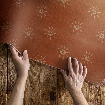 Vinyl vloerkleed Zonnepatroon, boho vintage stijl