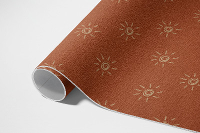 Vinyl vloerkleed Zonnepatroon, boho vintage stijl