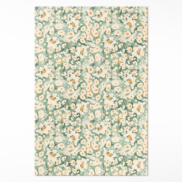 Vinyl tapijt Veld weide geschilderde bloemen abstract