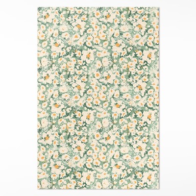 Vinyl tapijt Veld weide geschilderde bloemen abstract