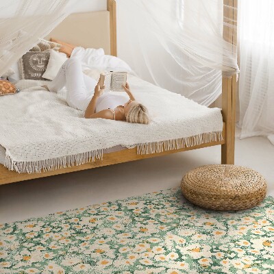 Vinyl tapijt Veld weide geschilderde bloemen abstract