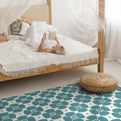 Tapijt vinyl Bloemen tegelpatroon